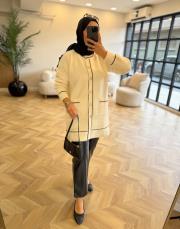 ekru 485 angora hırka