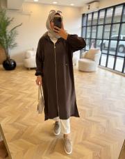 kahve 2992 fermuarlı kap