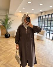 kahve 2992 fermuarlı kap 3