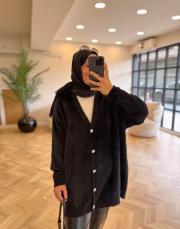 siyah 80258 yumoş triko hırka 2