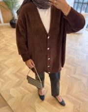 kahve 80258 yumoş triko hırka 3