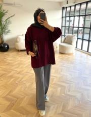 bordo 50743 triko kazak