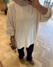 açık krem 50743 triko kazak 3