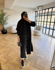 siyah 9058 denim araboy gömlek