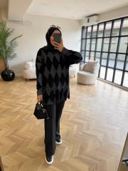 siyah 44155 yumoş triko kazak 2