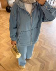 mavi lima pantolonlu denim takım 3