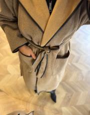 kahve kapşonlu palermo kaban 4