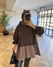 kahve garnili sweatshırt 2