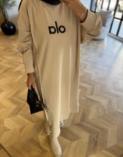 bej 3045 tunik elbise 3