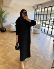 siyah 2514 triko elbise