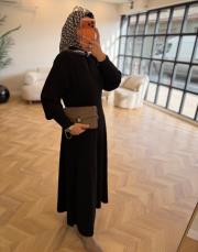 siyah 1504 triko elbise 2