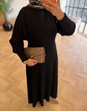 siyah 1504 triko elbise 3