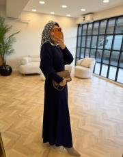 lacivert 1504 triko elbise 2