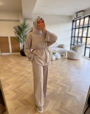 bej dikişli oysh takım 3