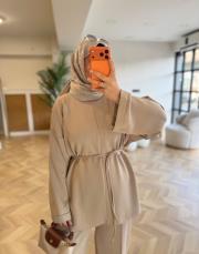 bej dikişli oysh takım 4