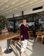 mürdüm 5038 kuşaklı angora hırka