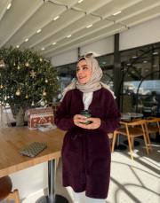 mürdüm 5038 kuşaklı angora hırka 4