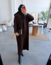 kahve 003 uzun angora hırka