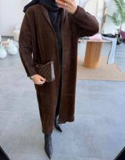 kahve 003 uzun angora hırka 3