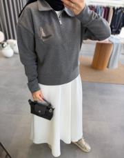 gri kuş detaylı muadil sweat 3