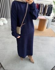 lacivert yumoş triko takım 3