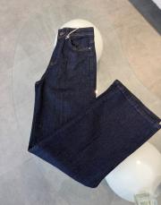 koyu lacivert likralı denim palazzo pantolon 2