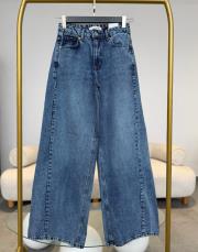 mavi asimetrik kesim wed lıge denim pantolon