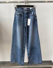 açık mavi asimetrik kesim wed lıge denim pantolon