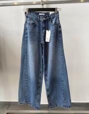 açık mavi asimetrik kesim wed lıge denim pantolon 3