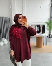 bordo lilyum merserize triko kazak 2