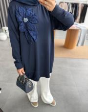 lacivert lilyum merserize triko kazak 3