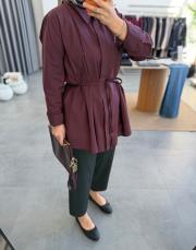 bordo 2232 gömlek 3