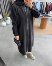 siyah 5675 fermuarlı araboy tunik kap 3