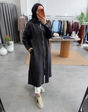 siyah 5675 fermuarlı araboy tunik kap 4
