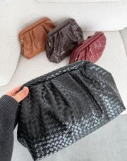siyah örgü detaylı clutch çanta
