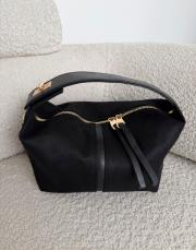 siyah süet noe çanta