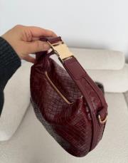 bordo örgü detaylı lora çanta 3