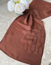 bakır kahve zincir desen native şal