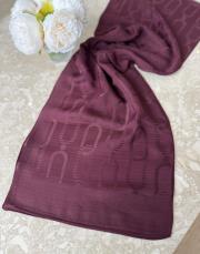 koyu mürdüm zincir desen native şal