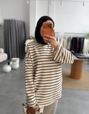 siyah çizgili basic sweat 2