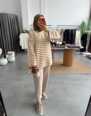 ıhlamur çizgili basic sweat