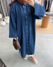 lacivert araboy denim gömlek kap 4