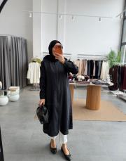 siyah fermuarlı tensel kap