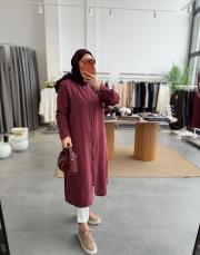 bordo fermuarlı tensel kap