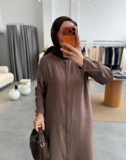 kahve fermuarlı tensel kap 2