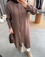 kahve fermuarlı tensel kap 3