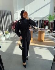 siyah 7140 pantolonlu takım