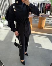siyah 7140 pantolonlu takım 2