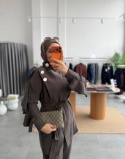 kahve 7140 pantolonlu takım 3