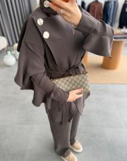 kahve 7140 pantolonlu takım 4